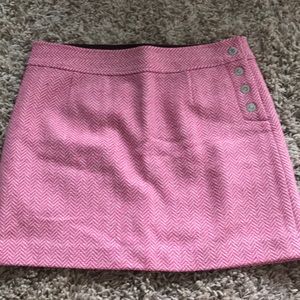 Pink and Cream Wool Skirt